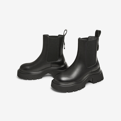 TATA/他她2024冬商场同款时尚休闲切尔西靴女新款WJZ03DD4