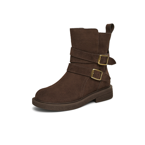 TATA/他她2024冬商场同款时尚休闲时装短靴女新款CYN01DZ4