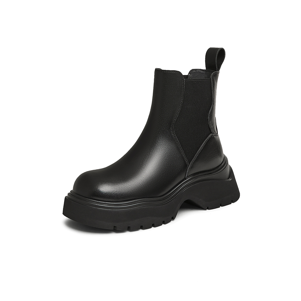 TATA/他她2024冬商场同款时尚休闲切尔西靴女新款CEA01DD4