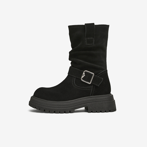 TATA/他她2024冬商场同款时尚休闲时装短靴女新款CYR01DS4