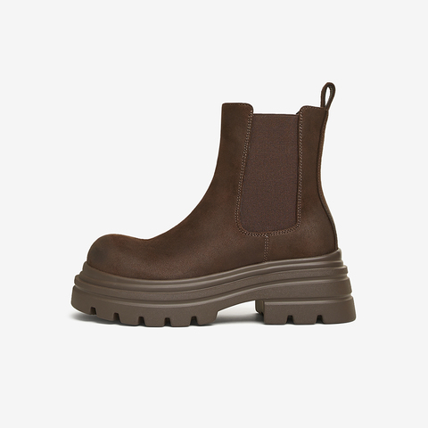 TATA/他她2024冬商场同款时尚休闲切尔西靴女新款CYS01DD4