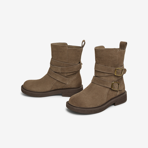 TATA/他她2024冬商场同款时尚休闲时装短靴女新款CYN01DZ4