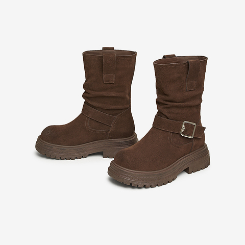 TATA/他她2024冬商场同款时尚休闲时装短靴女新款CYR01DS4