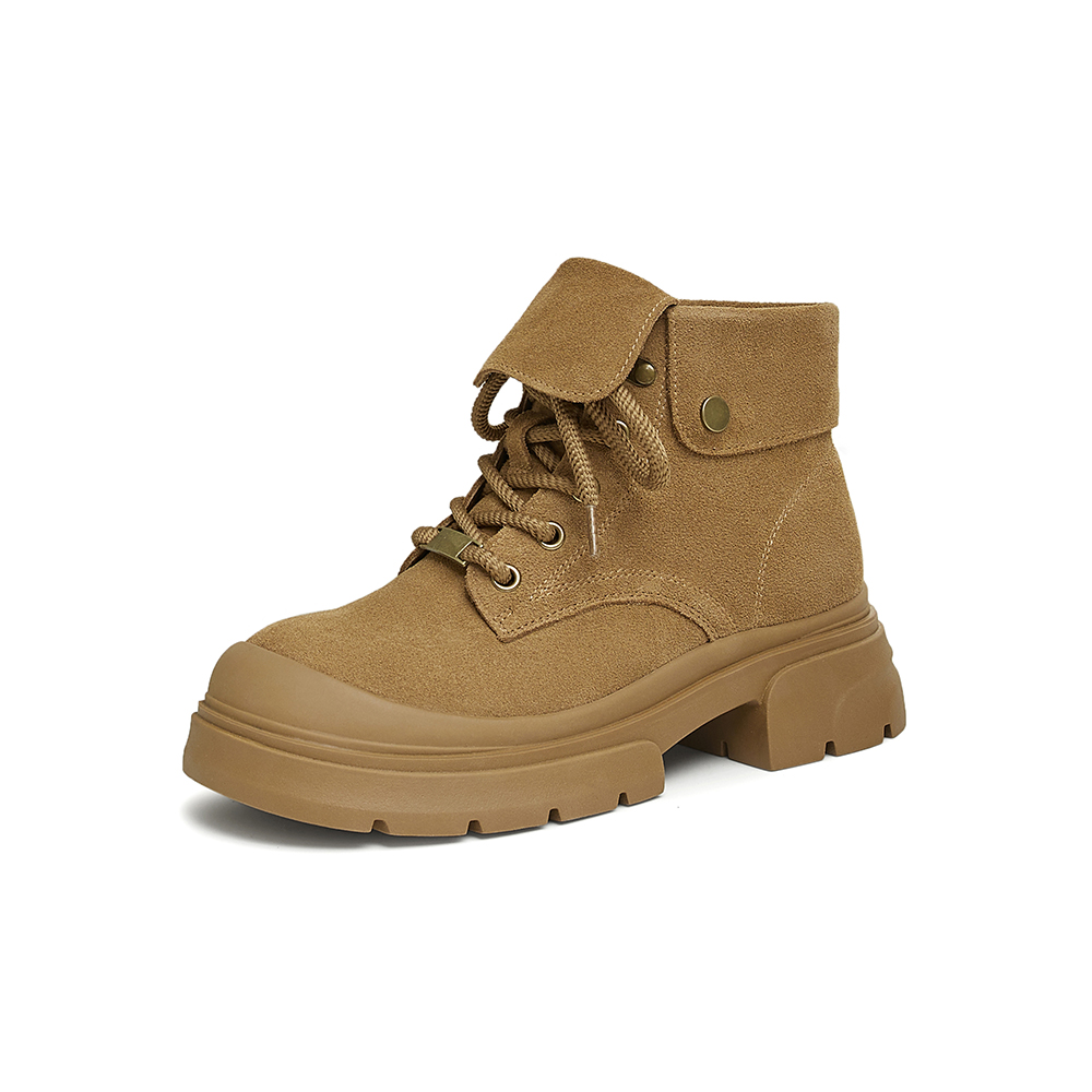 TATA/他她2024冬商场同款时尚休闲马丁靴（翻盖）女新款CZ401DD4