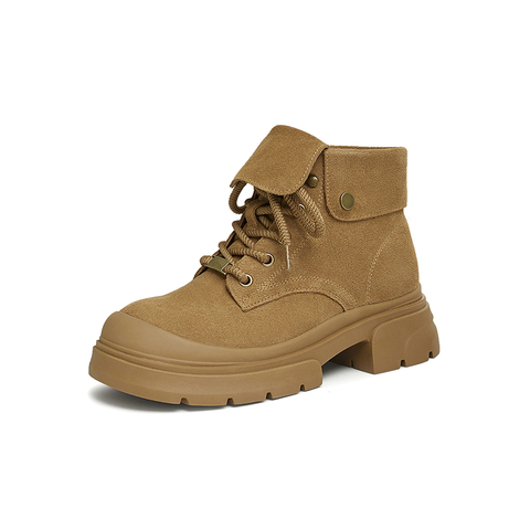 TATA/他她2024冬商场同款时尚休闲马丁靴（翻盖）女新款CZ401DD4