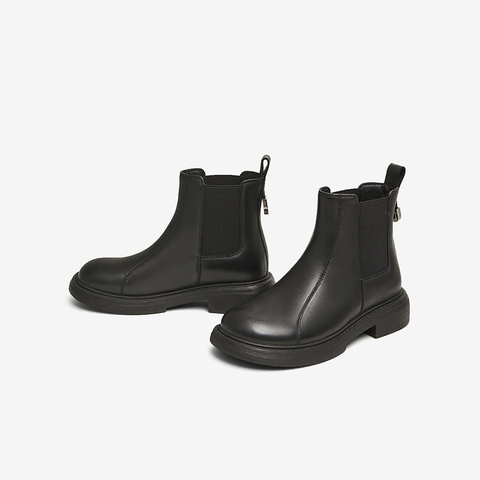 TATA/他她2024冬商场同款时尚休闲切尔西靴女新款WXB03DD4