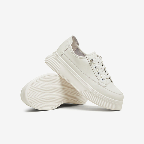 Tata/他她2024春商场同款时尚厚底小白鞋百搭女休闲鞋WJN08AM4