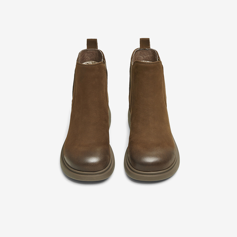 TATA/他她2024冬商场同款时尚休闲切尔西靴女新款7C842DD4