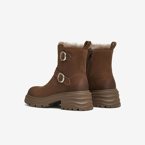 TATA/他她2024冬商场同款时尚休闲时装短靴女新款CZA02DD4