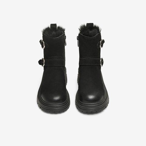 TATA/他她2024冬商场同款时尚休闲时装短靴女新款CZA02DD4