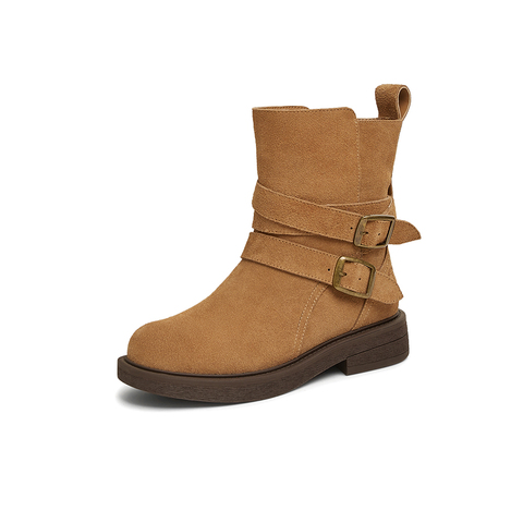 TATA/他她2024冬商场同款时尚休闲时装短靴女新款CYN01DZ4