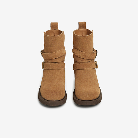 TATA/他她2024冬商场同款时尚休闲时装短靴女新款CYN01DZ4