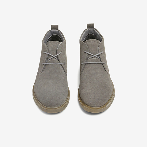 Tata/他她2024冬时尚简约百搭系带纯色低靴男新款VVX03DD4