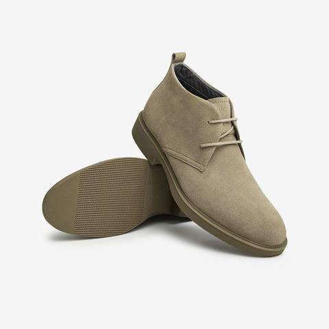 Tata/他她2024冬时尚简约百搭系带纯色低靴男新款VVX03DD4