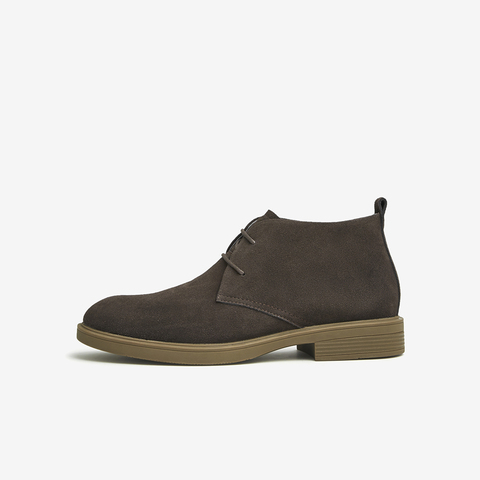 Tata/他她2024冬时尚简约百搭系带纯色低靴男新款VVX03DD4