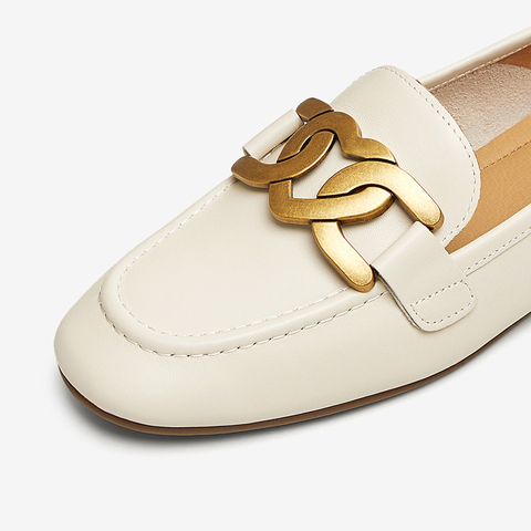 Tata/他她2024春舒适低跟乐福鞋时尚女鞋7QC23AA4