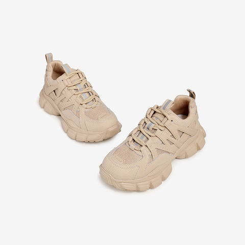 Tata/他她2024春拼接绑带运动女休闲鞋老爹鞋女GZT01AM4