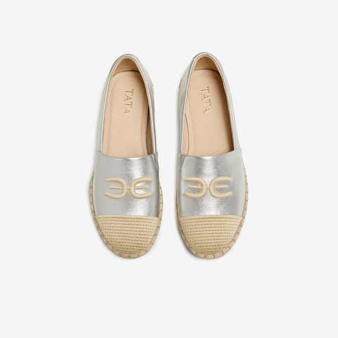 TATA/他她2024夏时尚简约休闲风平跟圆头女鞋单鞋DWCL1BA4