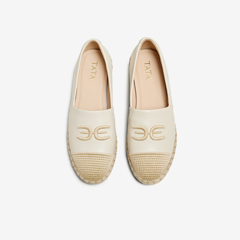 TATA/他她2024夏时尚简约休闲风平跟圆头女鞋单鞋DWCL1BA4