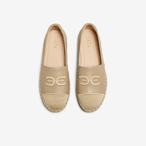 TATA/他她2024夏时尚简约休闲风平跟圆头女鞋单鞋DWCL1BA4