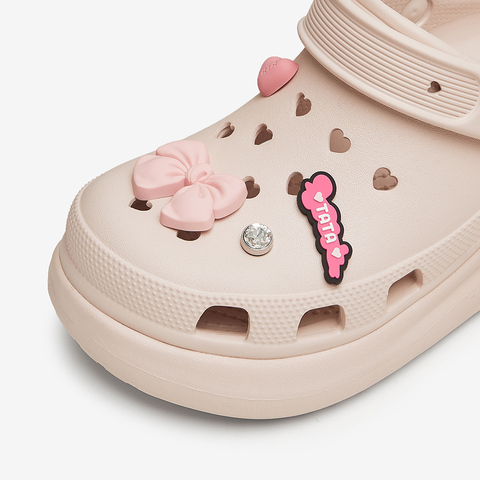 TATA/他她2024秋透气厚底软底休闲包头洞洞鞋DWGN1CH4