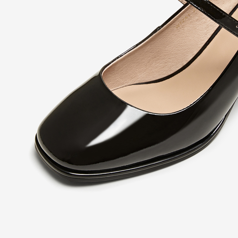 TATA/他她2024夏时尚简约百搭纯色玛丽珍女W7ZA1BQ4