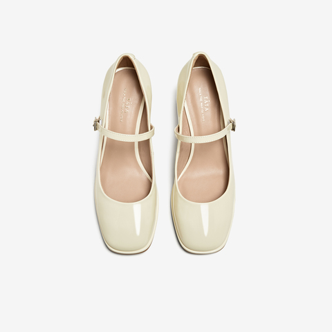 TATA/他她2024夏时尚简约百搭纯色玛丽珍女W7ZA1BQ4