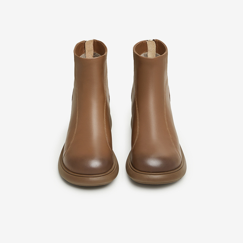 TATA/他她2024冬商场同款时尚休闲时装短靴女新款WXB01DD4