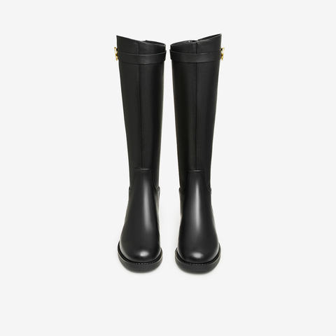 Tata/他她2024冬商场同款简约百搭高筒时装靴女新款7TG80DG4