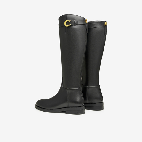 Tata/他她2024冬商场同款简约百搭高筒时装靴女新款7TG80DG4