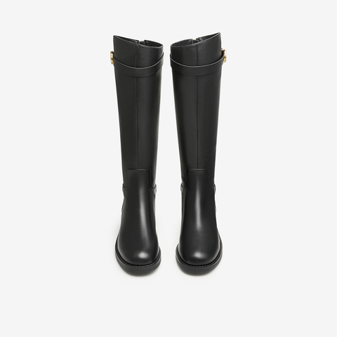 Tata/他她2024冬商场同款简约百搭高筒时装靴女新款7TG80DG4