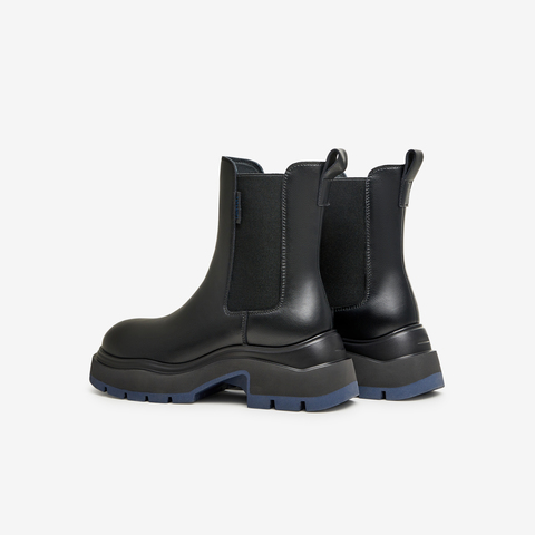 Tata/他她2024冬商场同款纯色百搭切尔西靴女新款WJZ01DZ4