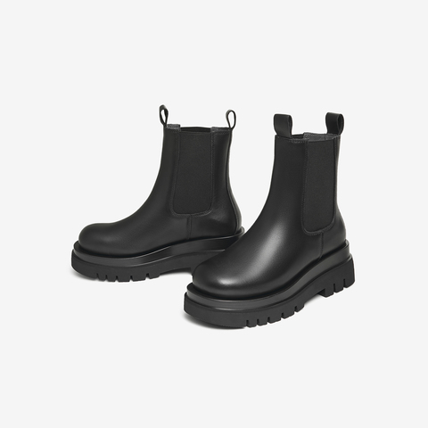 Tata他她2024冬中跟切尔西单靴女冬休闲短靴GXB01DD4