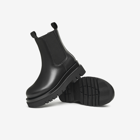 Tata他她2024冬中跟切尔西单靴女冬休闲短靴GXB01DD4