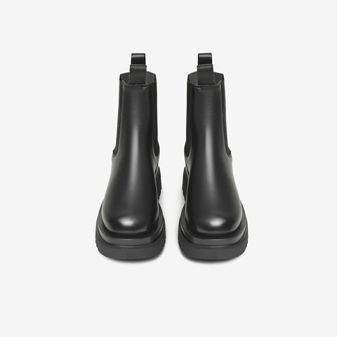 Tata他她2024冬中跟切尔西单靴女冬休闲短靴GXB01DD4