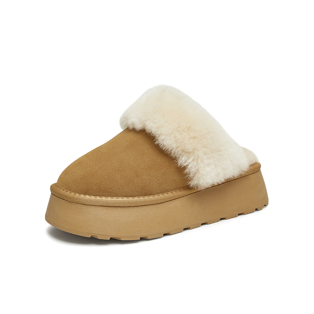 TATA/他她2024秋时尚休闲毛毛单鞋女新款WDX38CH4