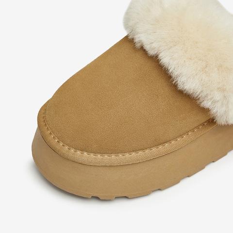 TATA/他她2024秋时尚休闲毛毛单鞋女新款WDX38CH4