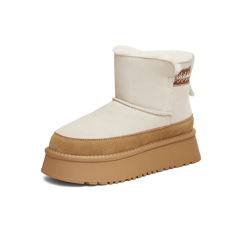 TATA/他她2024冬商场同款时尚休闲雪地靴女新款WDX39DD4