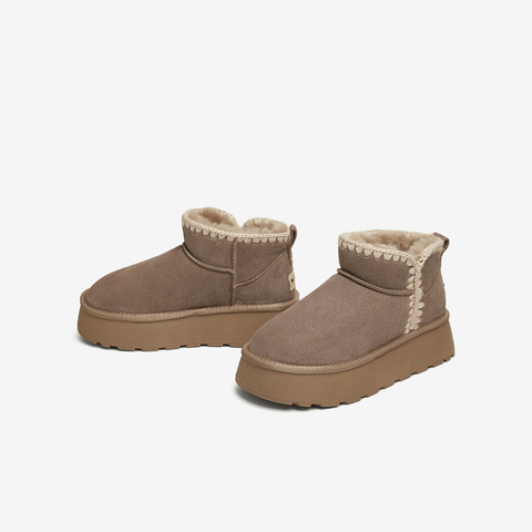 Tata/他她2024冬商场同款休闲舒适保暖百搭雪地靴女新款WDX13DD4