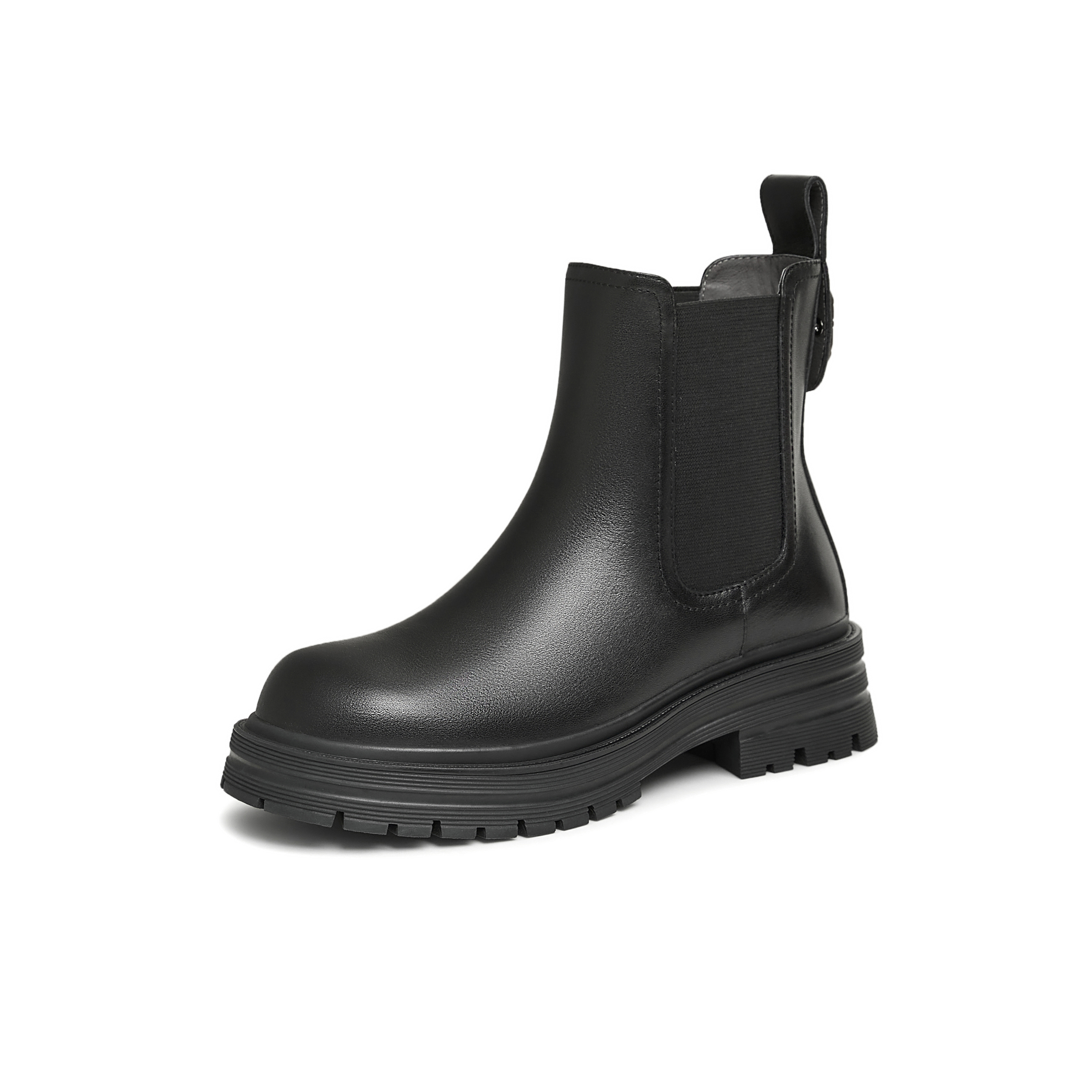 Tata/他她2024冬时尚简约百搭纯色切尔西靴女新WAQA1DD4