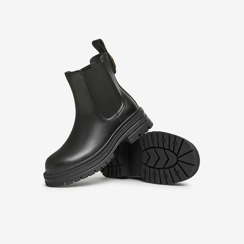 Tata/他她2024冬时尚简约百搭纯色切尔西靴女新WAQA1DD4