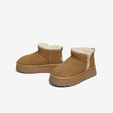 Tata/他她2024冬商场同款休闲舒适保暖百搭雪地靴女新款WDX13DD4