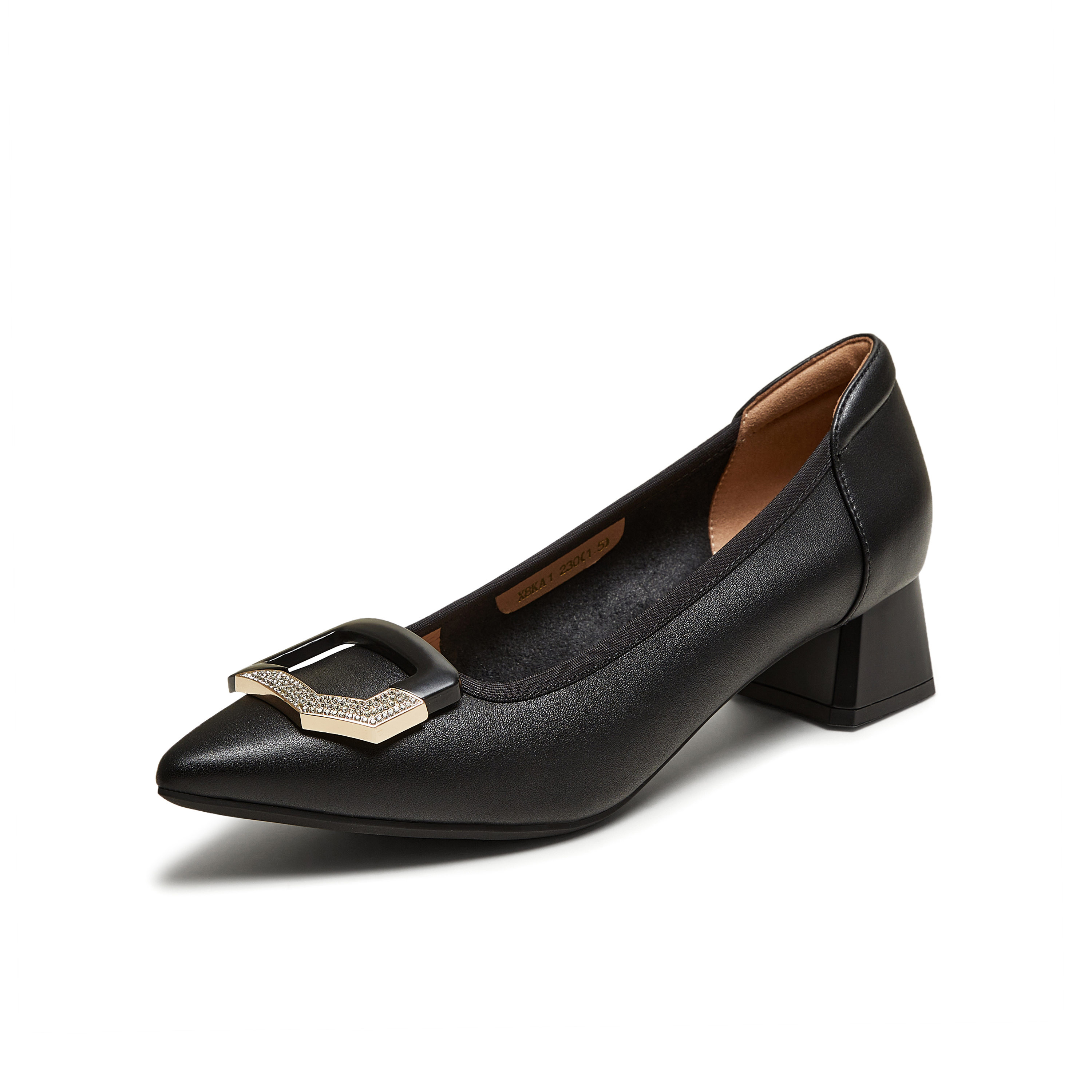 TATA/他她2024夏时尚休闲方跟纯色单鞋女X8KA1BQ4