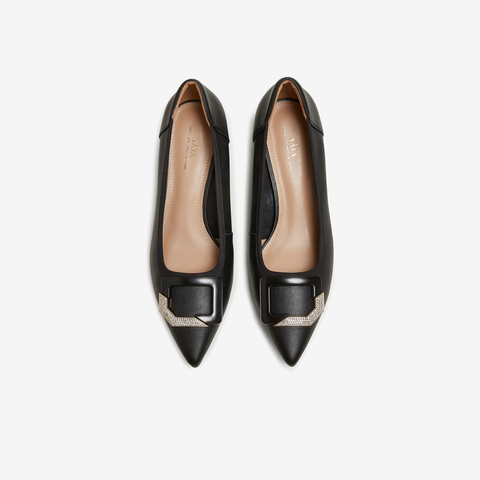 TATA/他她2024夏时尚休闲方跟纯色单鞋女X8KA1BQ4