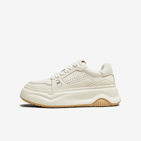 TATA/他她2024夏时尚厚底百搭拼接休闲板鞋WED01BM4