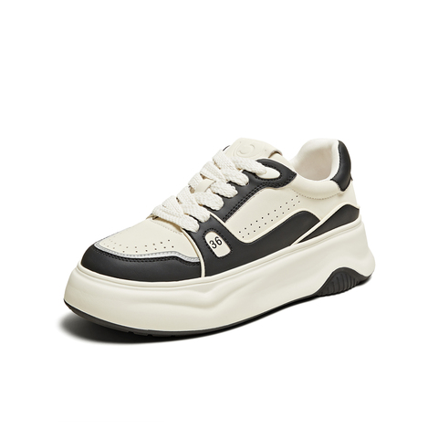 TATA/他她2024夏时尚厚底百搭拼接休闲板鞋WED01BM4