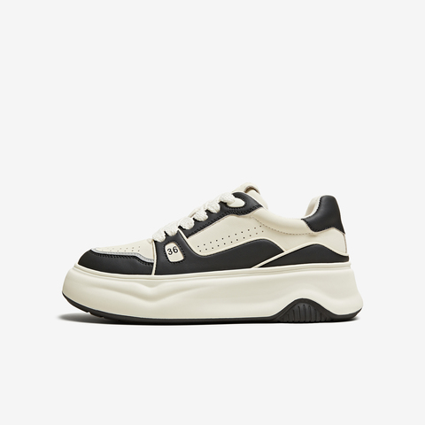 TATA/他她2024夏时尚厚底百搭拼接休闲板鞋WED01BM4