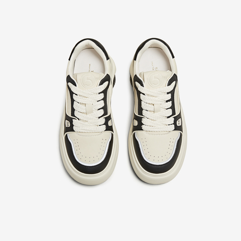 TATA/他她2024夏时尚厚底百搭拼接休闲板鞋WED01BM4