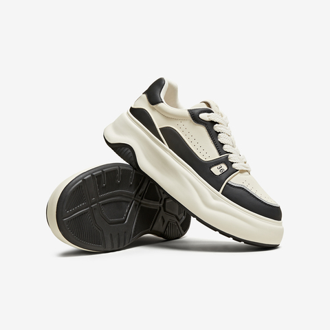 TATA/他她2024夏时尚厚底百搭拼接休闲板鞋WED01BM4