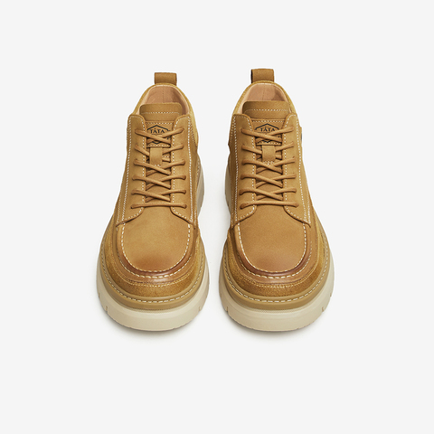 Tata/他她2024冬简约舒适百搭休闲工装鞋男新款VEL01DD4